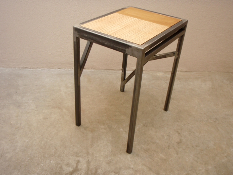 banc tabouret acier bois
